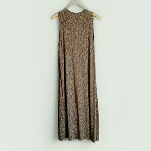 Kalūa Women’s Hala Tank Maxi Dress Size M/L Brown Earthy Hawaiian Island Boho